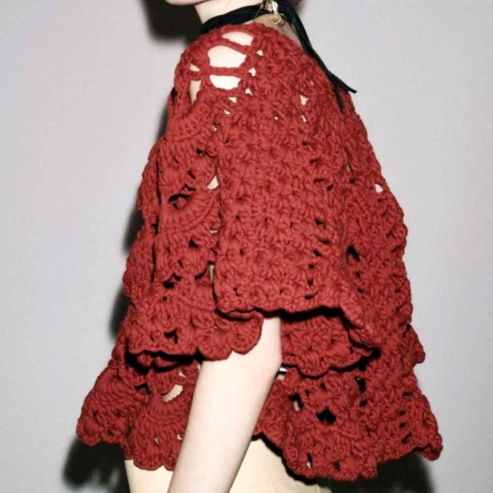 Zara CROCHET Cardigan - Picture 5 of 8